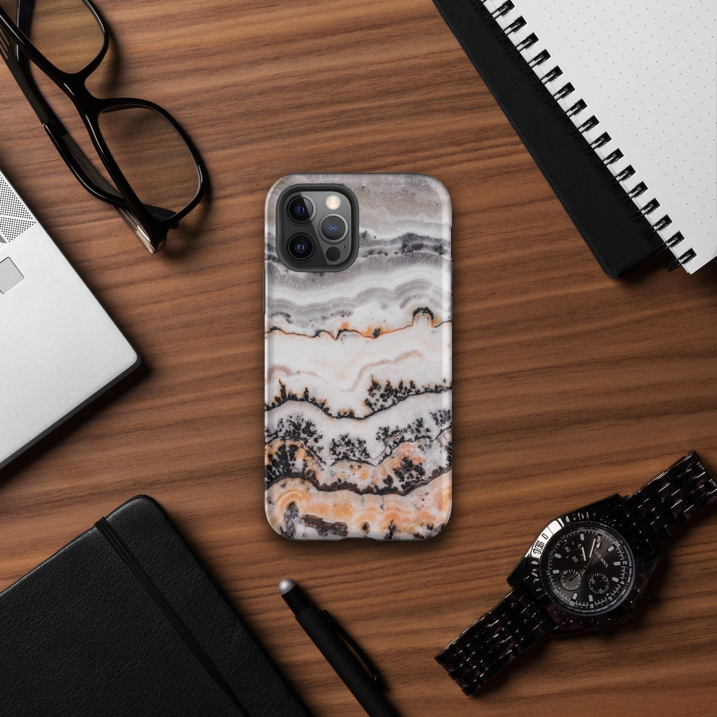 Marbled Snow - iPhone Case