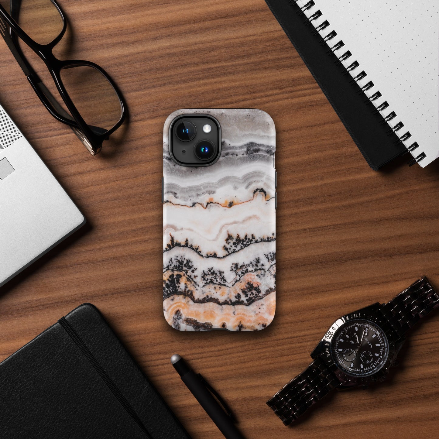 Marbled Snow - iPhone Case